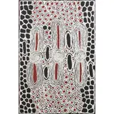 Ningura Napurrula Gibson, (Language group: Pintupi), synthetic polymer paint on linen