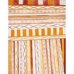 Pedro Wonaeamirri, (Language group: Tiwi), natural pigments on canvas