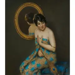 Dora L. Wilson, (Portrait of a Young Woman), pastel on paper on board