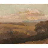 Tom Roberts, Templestowe Landscape, c.1889-1890, oil on board