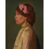 Julian Ashton, (Portrait of a Young Woman), oil on board