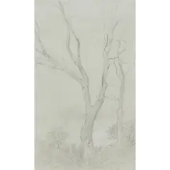 John Constable, Study of Two Trees in a Landscape, pencil on paper