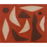 John Coburn, Study for Desert Ceremony, gouache and pastel on paper