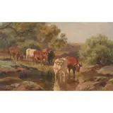 Jan Hendrik Scheltema, (Cattle by the River)