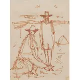 Samuel Fullbrook, Scarecrow, ink on paper