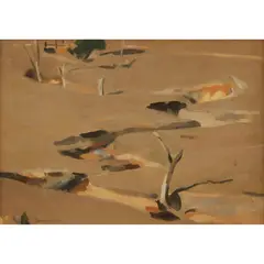 Yea Drought II by Helen Lempriere, 1938, oil on board, sold Sep 2025