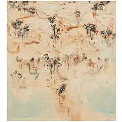 David Rankin, Sandstone Headland and Black Scrub, 1985, oil on canvas
