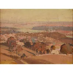 H.R. Gallop, From Eastwood, oil on board