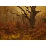 1835-1907, Henry James Johnstone, In the Forest of Fontainebleau Autumn, oil on canvas