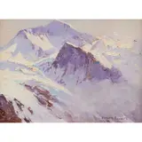 Rubery Bennett, Swiss Alps, oil on board