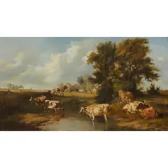 Cattle Grazing by Thomas Sidney Cooper Ra, 1846, oil on panel, sold Sep 2025