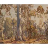 Hans Heysen, (Cattle Amidst Eucalyptus Trees)