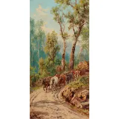James Alfred Turner, (The Bullock Team), oil on board