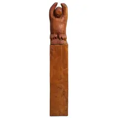 Bruce Armstrong, (Penguin), hand-carved redgum and base
