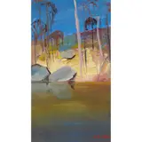 Arthur Boyd, On the Shoalhaven, oil on board
