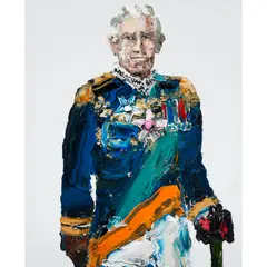 The King, Orange Sash by Paul Ryan, 2024, oil on linen, sold Oct 2025