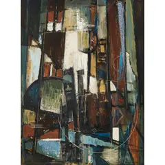 Lawrence Daws, Willy up a Tree, c.1956, oil on board