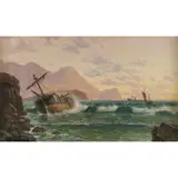 Haughton Forrest, Wreck on Shore, oil on canvas