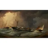 Haughton Forrest, Wreck of Martin Luther, Off Ushant, c.1871, oil on canvas