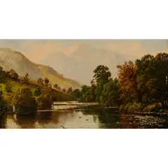 (Stream and Dense Forest) by Haughton Forrest, oil on board, sold Oct 2025