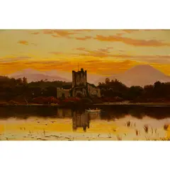 Ross Castle, Ireland by Haughton Forrest, oil on board, sold Oct 2025