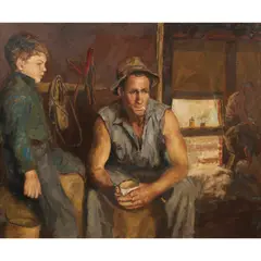 Reshid Bey, (Smoko), oil on canvas laid on board