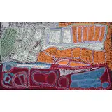 Weaver Jack, (Language group: Yulparija), synthetic polymer paint on canvas
