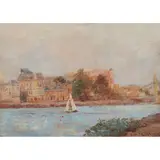 Frederick McCubbin, Hammersmith Bridge, 1907, oil on board