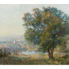 Frederick McCubbin, The Lime Tree (Yarra River from Kensington Road, South Yarra), 1917, oil on canvas