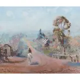 Walter Withers, Morning Mist, Eltham, oil on canvas