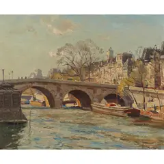Will Ashton, (The Bridge Over the Seine, Paris), oil on canvas laid on board