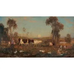 Hans Heysen, Study for The Coming Home, c.1904, oil on canvas laid on masonite