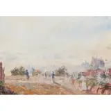 Frederick McCubbin, Figures in a Street - A Bit of South Yarra, c.1910, oil on canvas