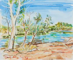 Barry Humphries, The King Edward River, 2009, watercolour and ink on paper