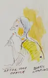 Barry Humphries, After the Office, ink and crayon on paper