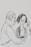Barry Humphries, Disillusionment New York, ink on paper