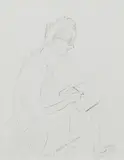 Barry Humphries, Charlie Hindlip Drawing, Douro, pencil on paper