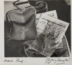 Barry Humphries, Still Life with Hot Water Bottle and Newspaper, photograph, artist's proof