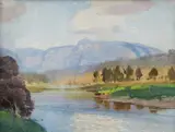 H.R. Gallop, Shoalhaven Landscape, oil on board