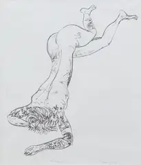 Jan Senbergs, Bridgid, 2003, charcoal on paper