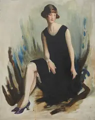 Lewis Baumer, Portrait of a Young Woman, oil on canvas laid on canvas