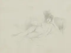 Théodore Roussel, Study from the Nude, Woman Asleep, c.1890, lithograph