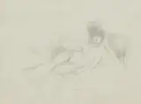Théodore Roussel, Study from the Nude, Woman Asleep, c.1890, lithograph
