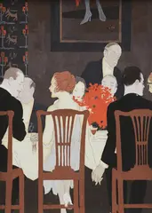Reginald Edward Higgins, Diplomacy, watercolour and gouache on paper