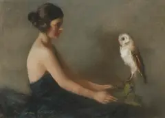 Janet Agnes Cumbrae Stewart, The Bird of Night, 1922, pastel on paper