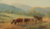 Sara Lewis, Hauling the Logs, 1895, oil on canvas