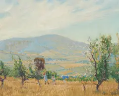 Vida Lahey, Summer Afternoon, Near Hobart, c.1926, oil on canvasboard