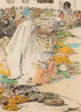 Hilda Rix Nicholas, The Mottled Crowd, Tangier
