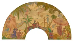 Thea Proctor, The Race, c.1924, watercolour on silk