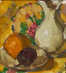 Peggy Crombie, Still Life, oil on canvas laid on board